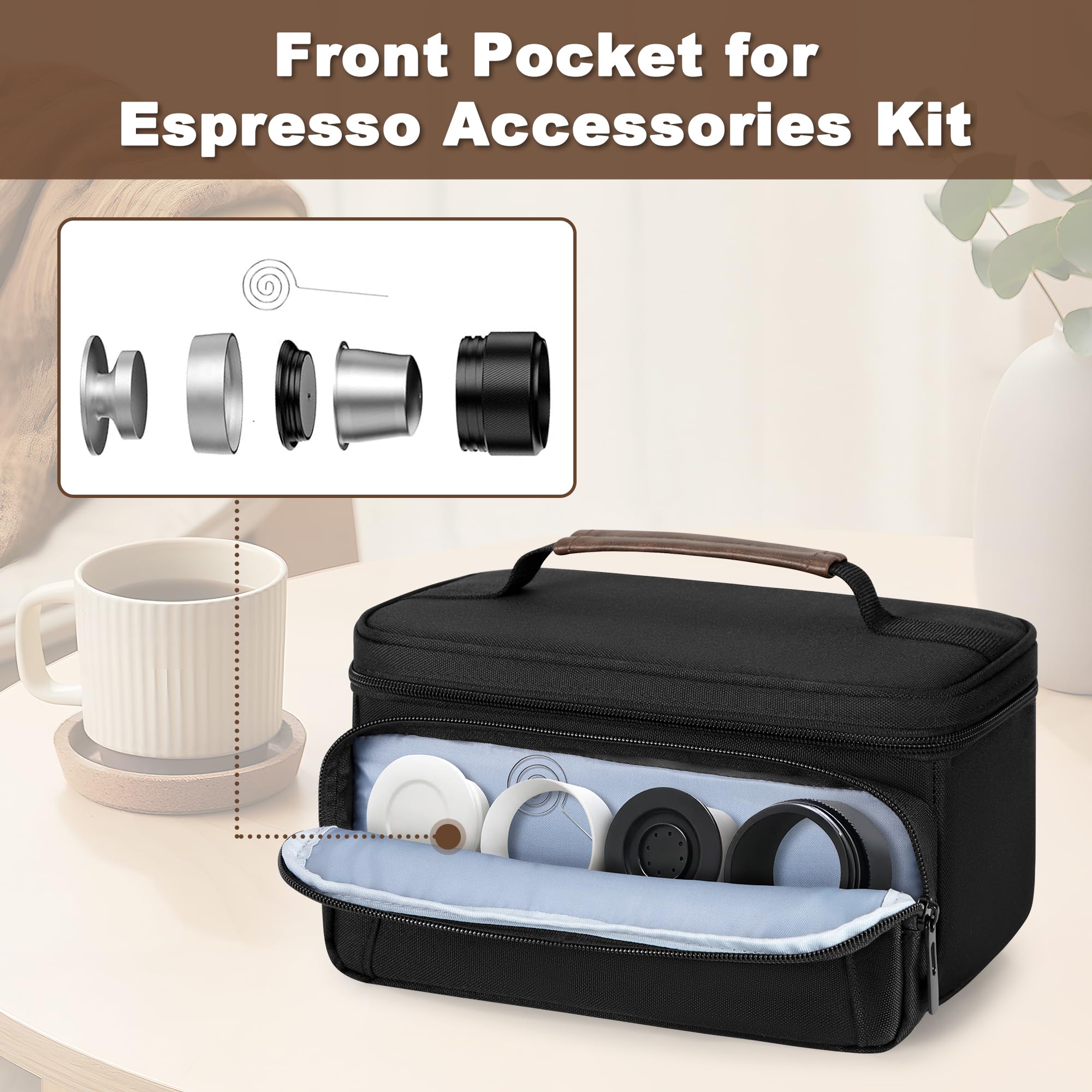CURMIO capsule-pocket with clear PVC pocket lets you see capsules at a glance