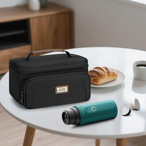 CURMIO top-handle-design offers comfortable carrying for camping or office use