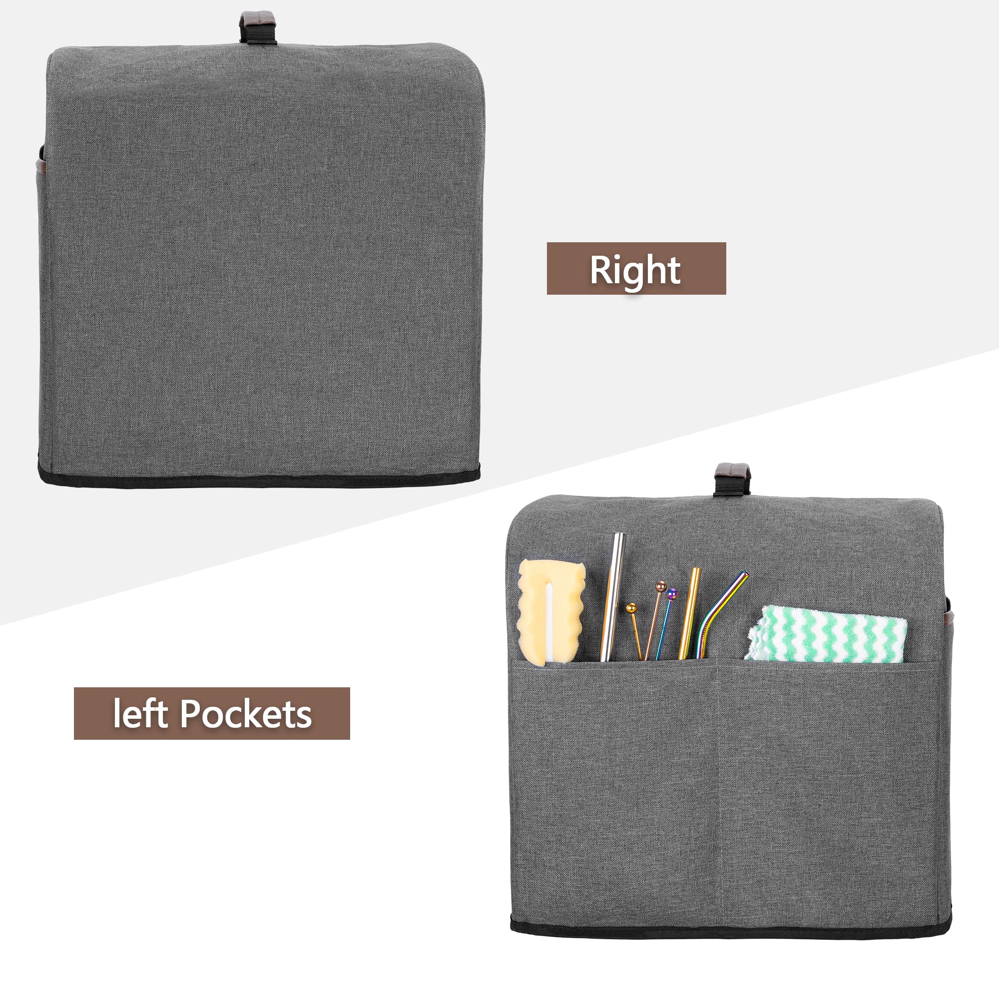 CURMIO dust cover front pocket keeps capsules within easy reach