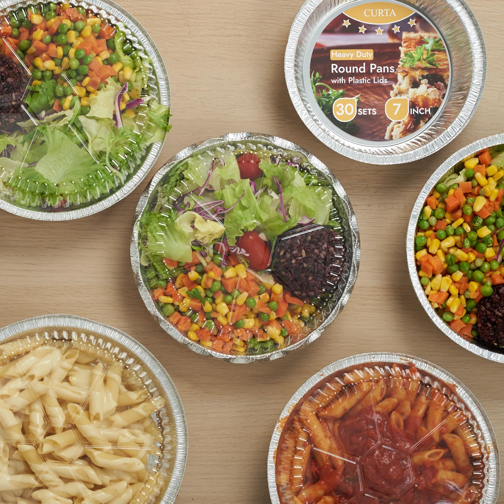 CURTA aluminum foil pans ideal for roasting and storing leftovers