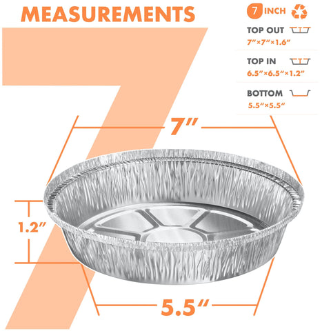 CURTA heavy-duty round foil pan suitable for baking and roasting