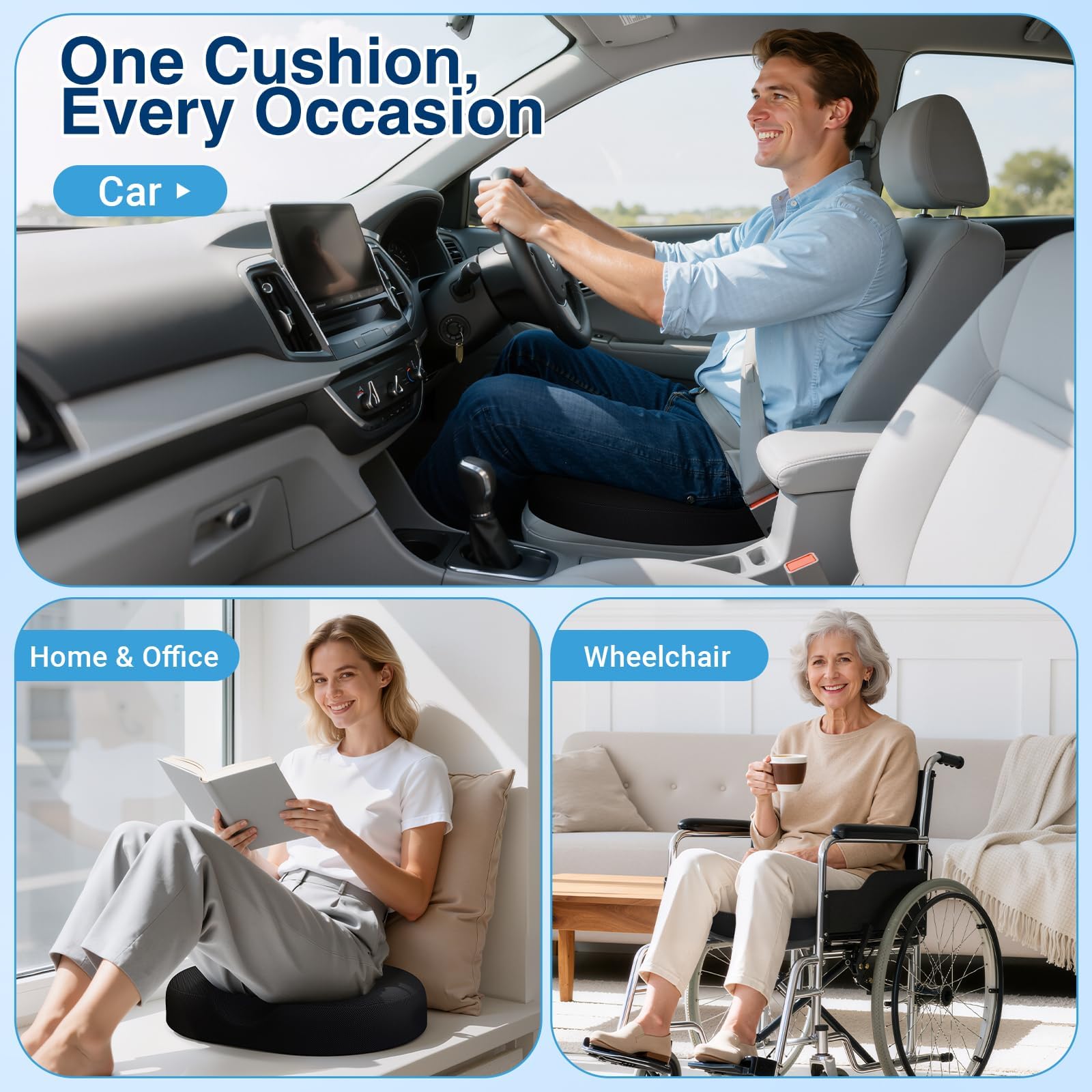 CushZone donut pillow suitable after surgery for gentle seating relief