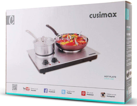 CUSIMAX automatic safety shutoff enhances cooking safety during use.