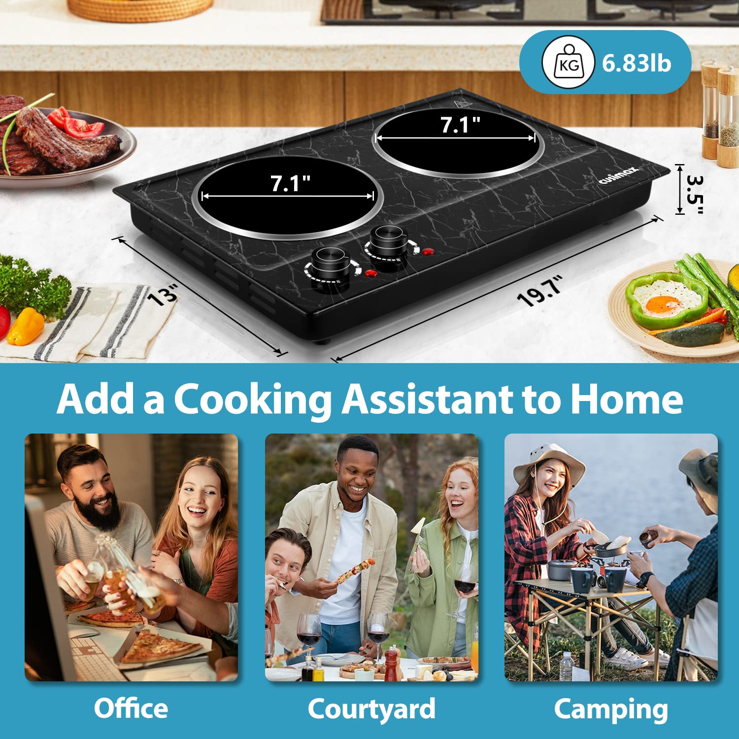 Food cooking on a hot plate illustrating fast, controlled heating.