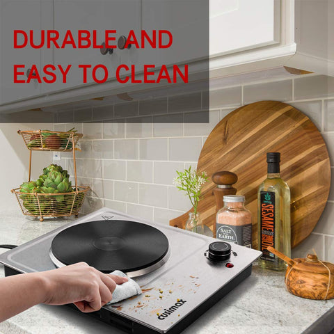 Cusimax cookware compatibility includes glass and aluminum for versatility.
