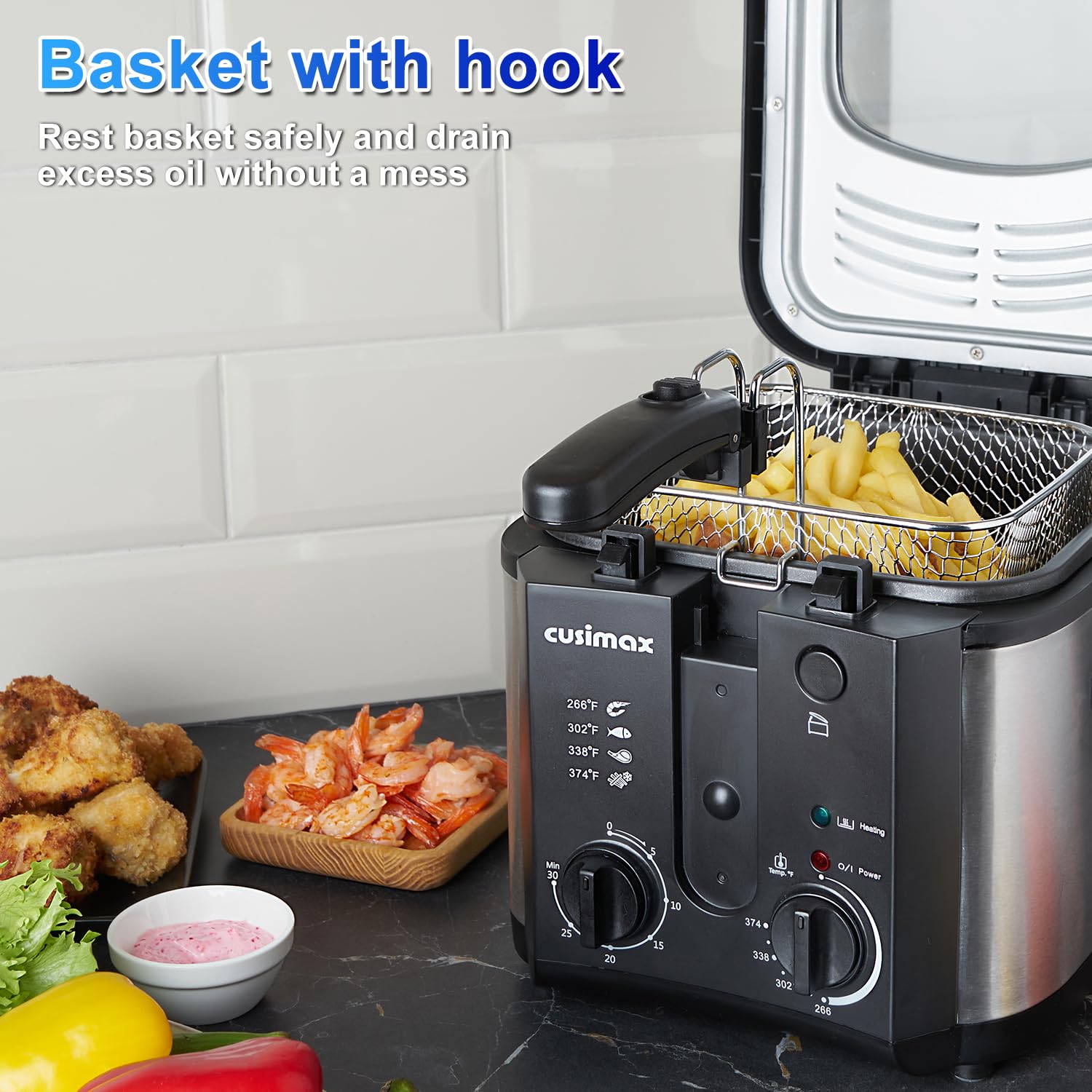 CUSIMAX odor-free filter helps reduce kitchen smells during frying