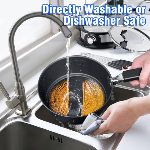 Cusimax fondue set stainless steel contact parts for durable, safe food prep.