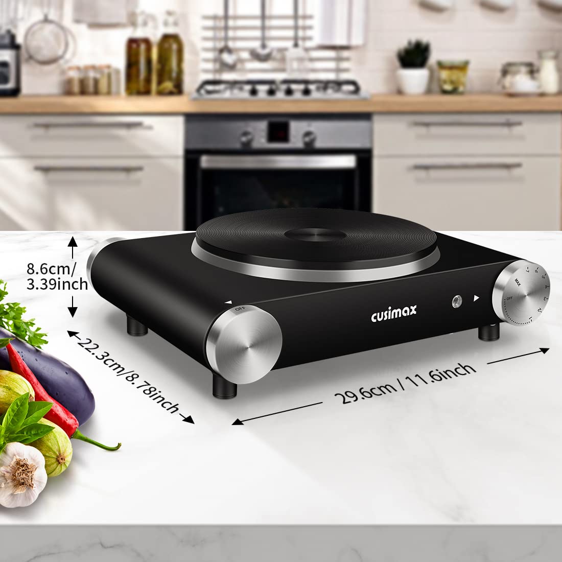 CUSIMAX 7.1-inch cookware fit demonstrating versatile pot compatibility.