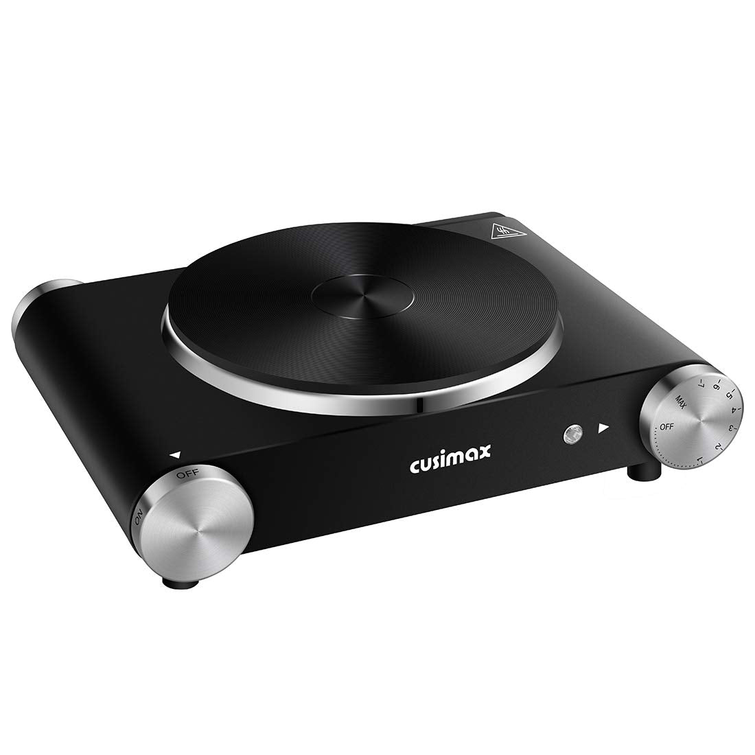 CUSIMAX electric hot plate in dorm room setup for quick meals.