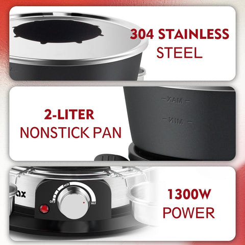 CUSIMAX eight fondue forks ready for dipping cheese, chocolate, or oil.