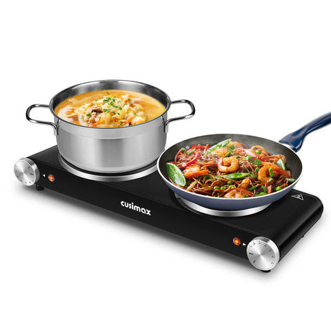 CUSIMAX hot plate 1800W front view for quick meals.