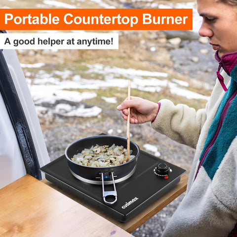 CUSIMAX hot plate smooth surface cleans with a quick wipe