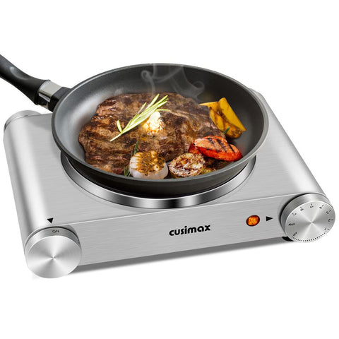 CUSIMAX hot plate with fast heat-up in seconds for quick meals
