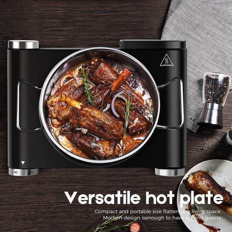 CUSIMAX hot plate safety indicator lights and overheat protection for peace of mind.