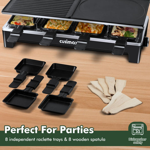 CUSIMAX Raclette Cheese melt enabling creamy sauces and dipping.
