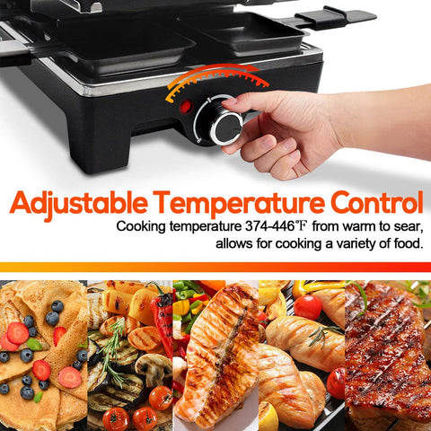 CUSIMAX Raclette Grill features 8 trays for eight portions at once