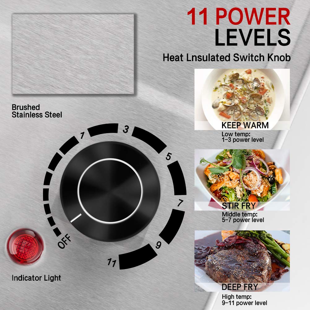 Cusimax single burner 1500W heats quickly for sauces and meals.