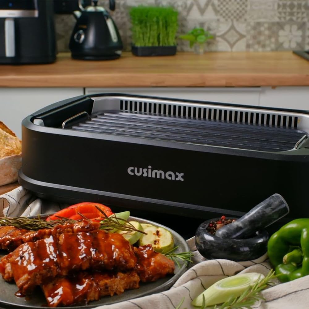 CUSIMAX smokeless indoor grill dishwasher-safe components for quick care