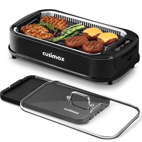 CUSIMAX smokeless indoor grill setup in compact kitchen for small spaces and apartment use