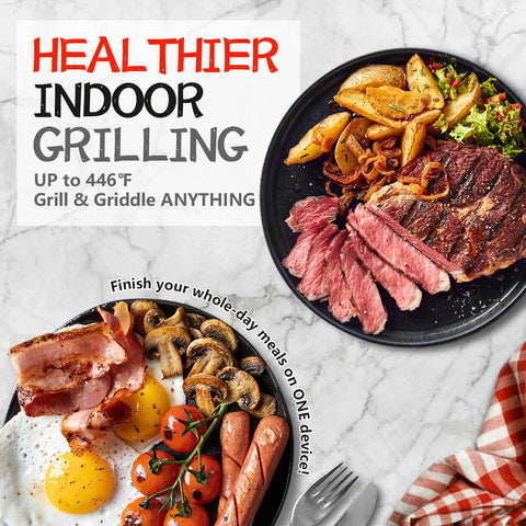CUSIMAX smokeless indoor grill griddle plate ideal for eggs and pancakes