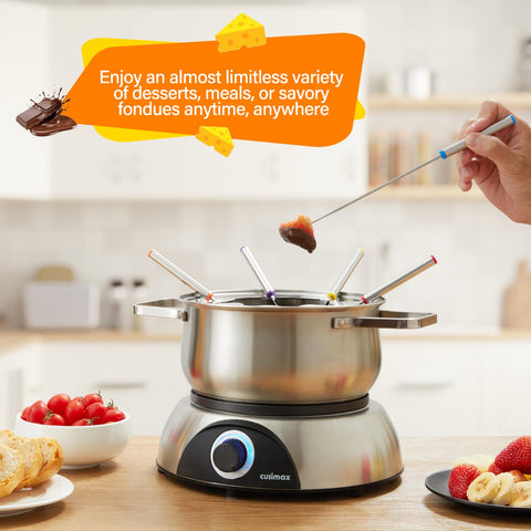 CUSIMAX adjustable 1500W thermostat for precise fondue temperature control