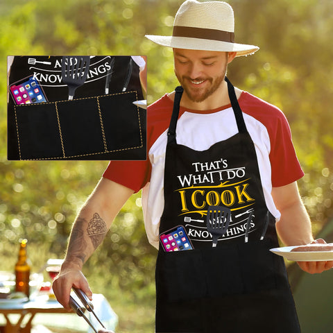 Cusugbaso funny apron 'That's What I Do' adds lighthearted charm to cooking moments.