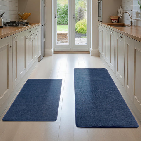 Cusugbaso Kitchen Mat with absorbent fabric protecting surfaces from spills