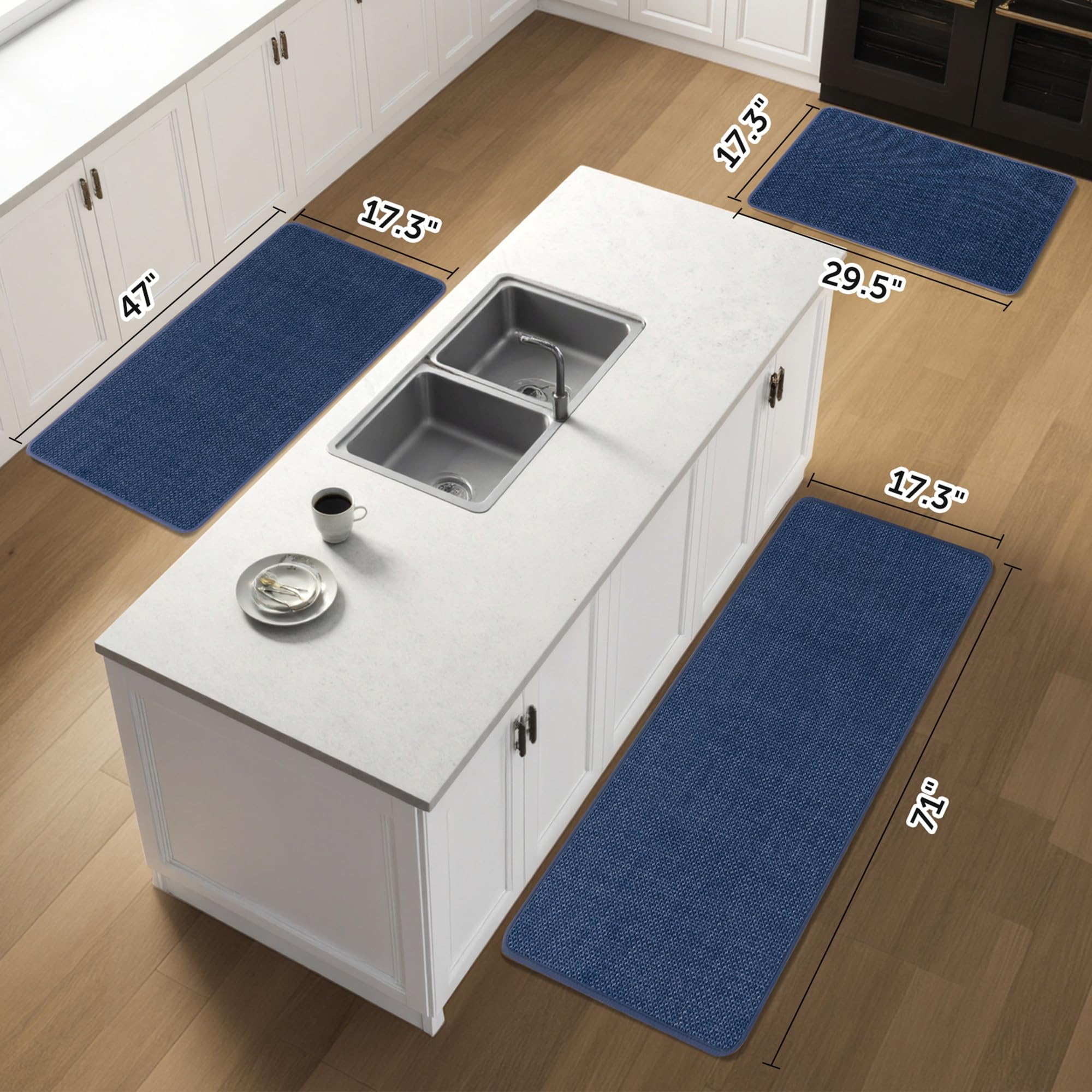 Cusugbaso mat with non-slip rubber backing keeps floors secure