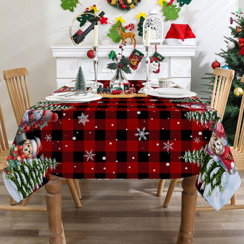 Cusugbaso machine-washable polyester tablecloth showcases durable fabric and easy care.