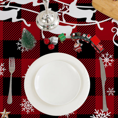 Rectangle dining setup with Cusugbaso tablecloth sized 52x70 inches.