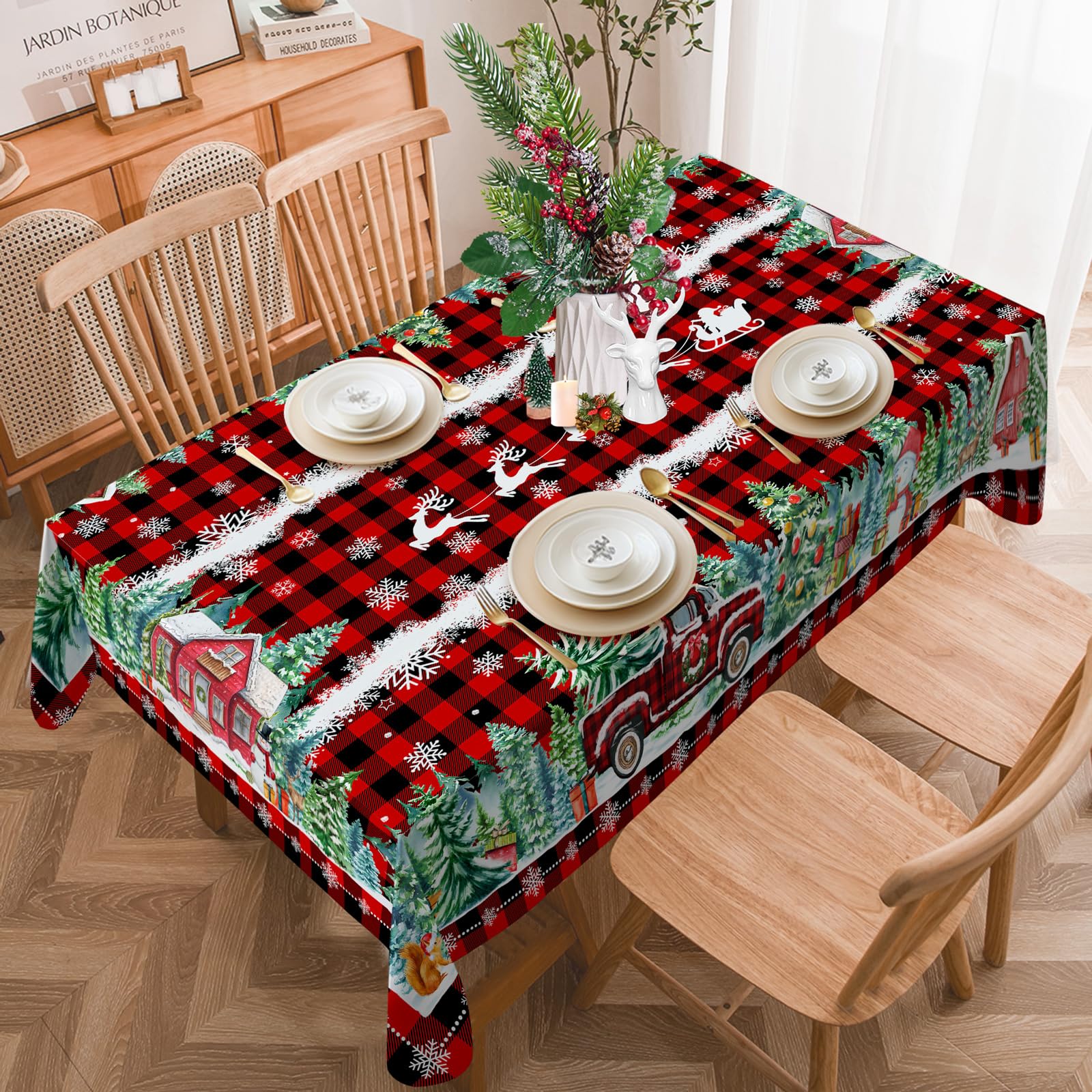 Cusugbaso tablecloth with water-resistant coating for easy cleanup