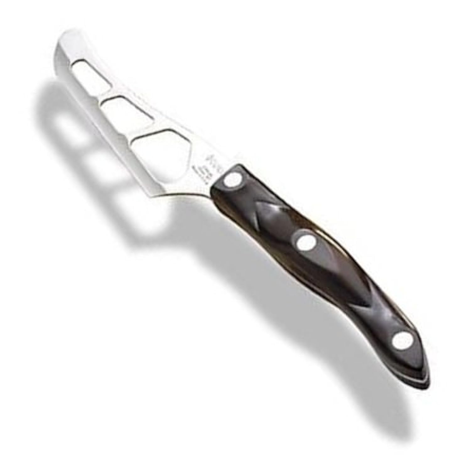 Cutco Model 1764 cheese knife with micro-D serrated edge for clean, precise slices.