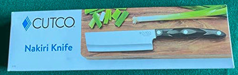Cutco Nakiri knife precise slicing for uniform cuts in seconds.