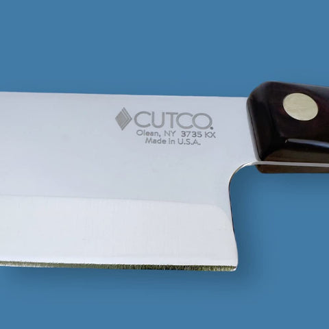 Cutco Nakiri knife rocking motion reduces effort during prep.
