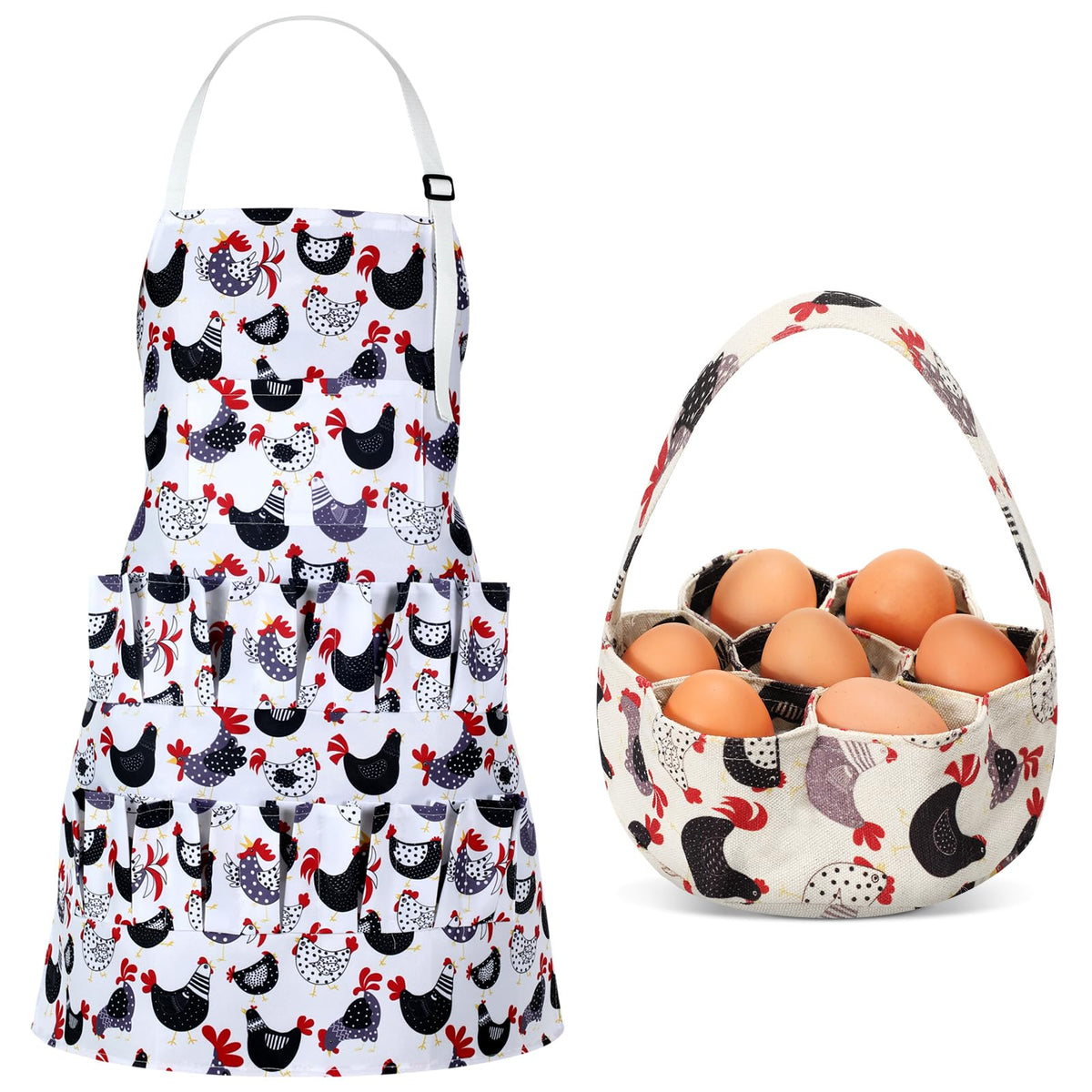 Cutecrop egg gathering basket in sturdy canvas for daily egg collection.
