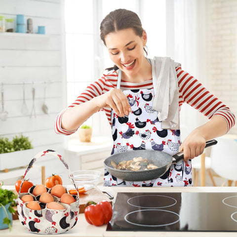 Cutecrop polyester egg apron offering wide coverage during collection.