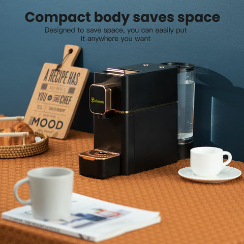 Cutesun Mini Espresso Machine brewing at 90-92°C for consistent flavor.