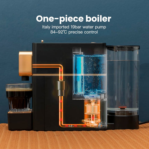 Cutesun Mini Espresso Machine compact design fits small spaces.