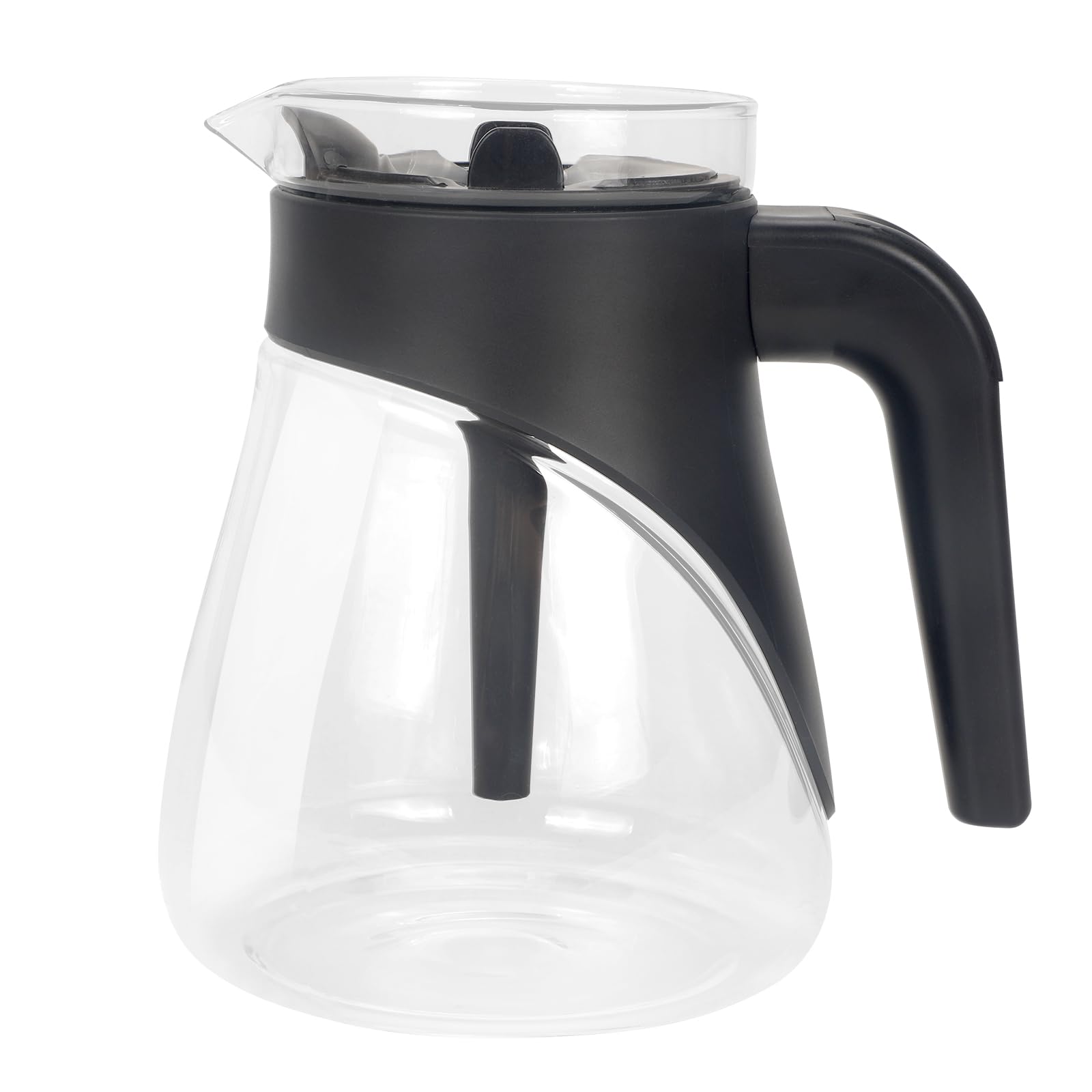 CutieClub 12-cup glass carafe front view for Ninja compatibility and steady pouring.