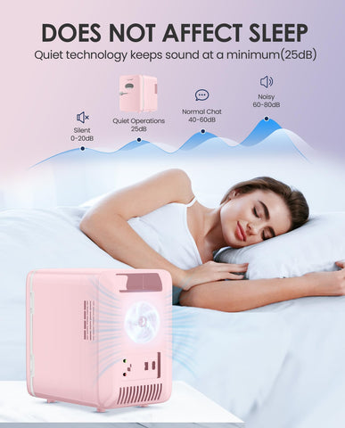 CUTIEWORLD fridge operates quietly at 25 dB for peaceful spaces.