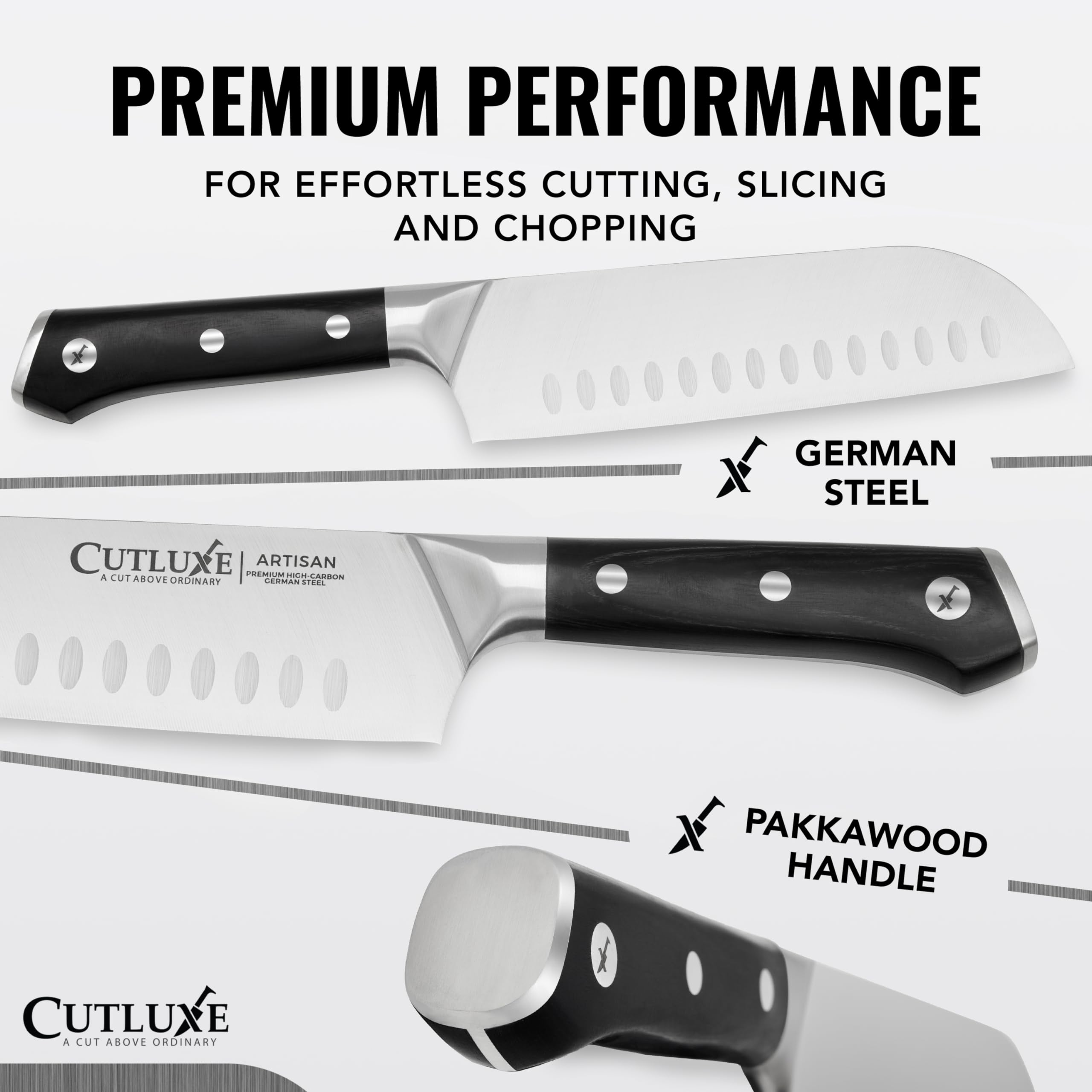 Cutluxe 8-inch bread knife for even, crust-cutting slices