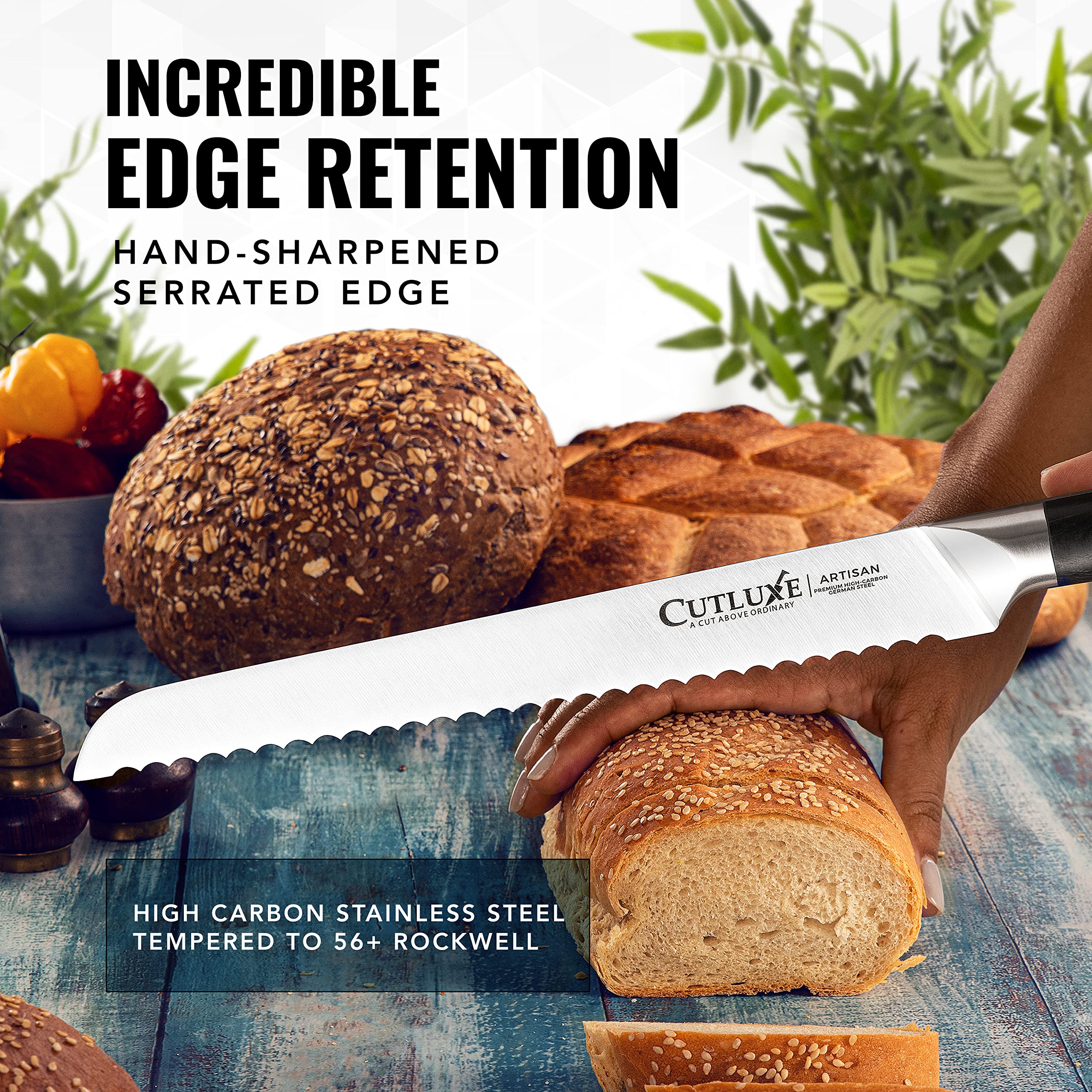Ideal for sourdough and artisan loaves slicing with ease.