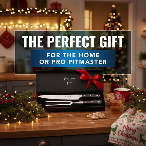 Cutluxe carving fork 6in for secure meat handling