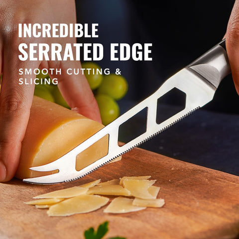 Cutluxe cheese knife non-stick feel eases serving and cleanup