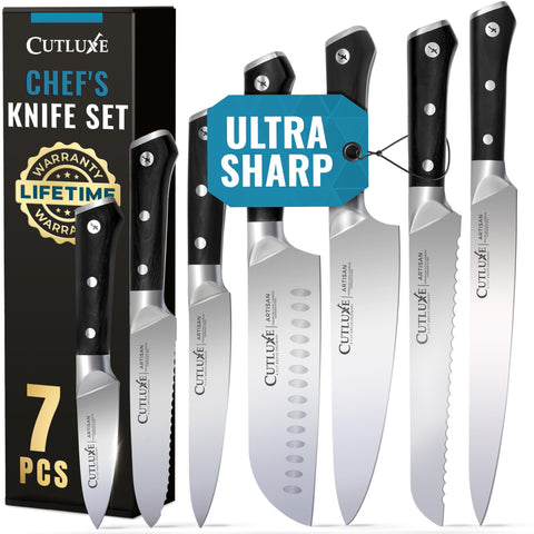 Cutluxe 8-inch chef knife for precise slicing with balanced grip