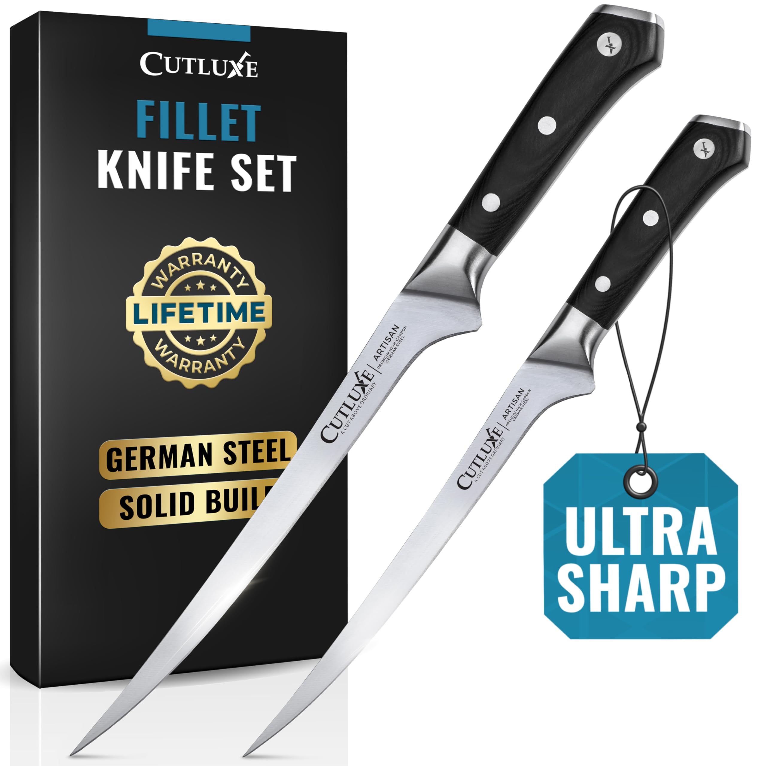 Cutluxe 7-inch fillet knife blade for precise filleting and trimming