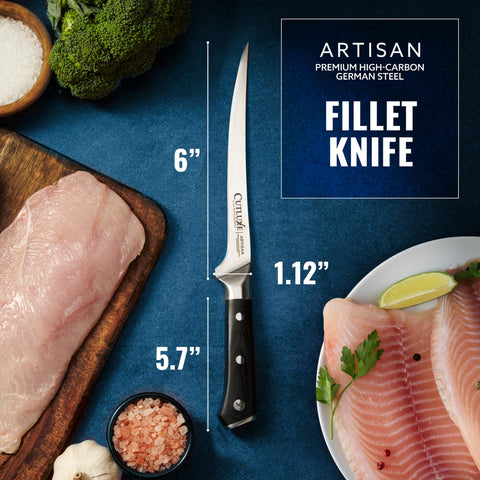 Cutluxe high-carbon German steel blade for lasting sharpness
