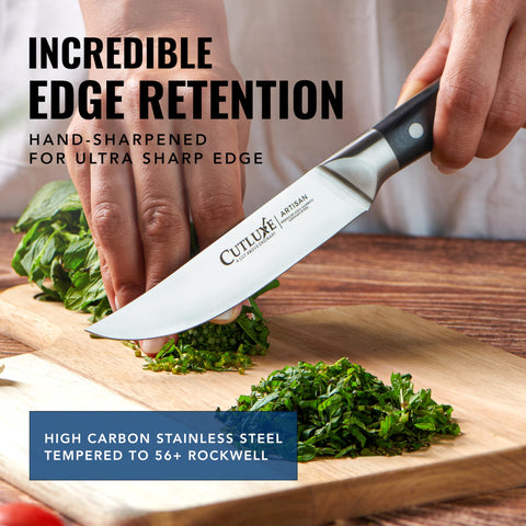 Cutluxe razor sharp edge ready for effortless cuts