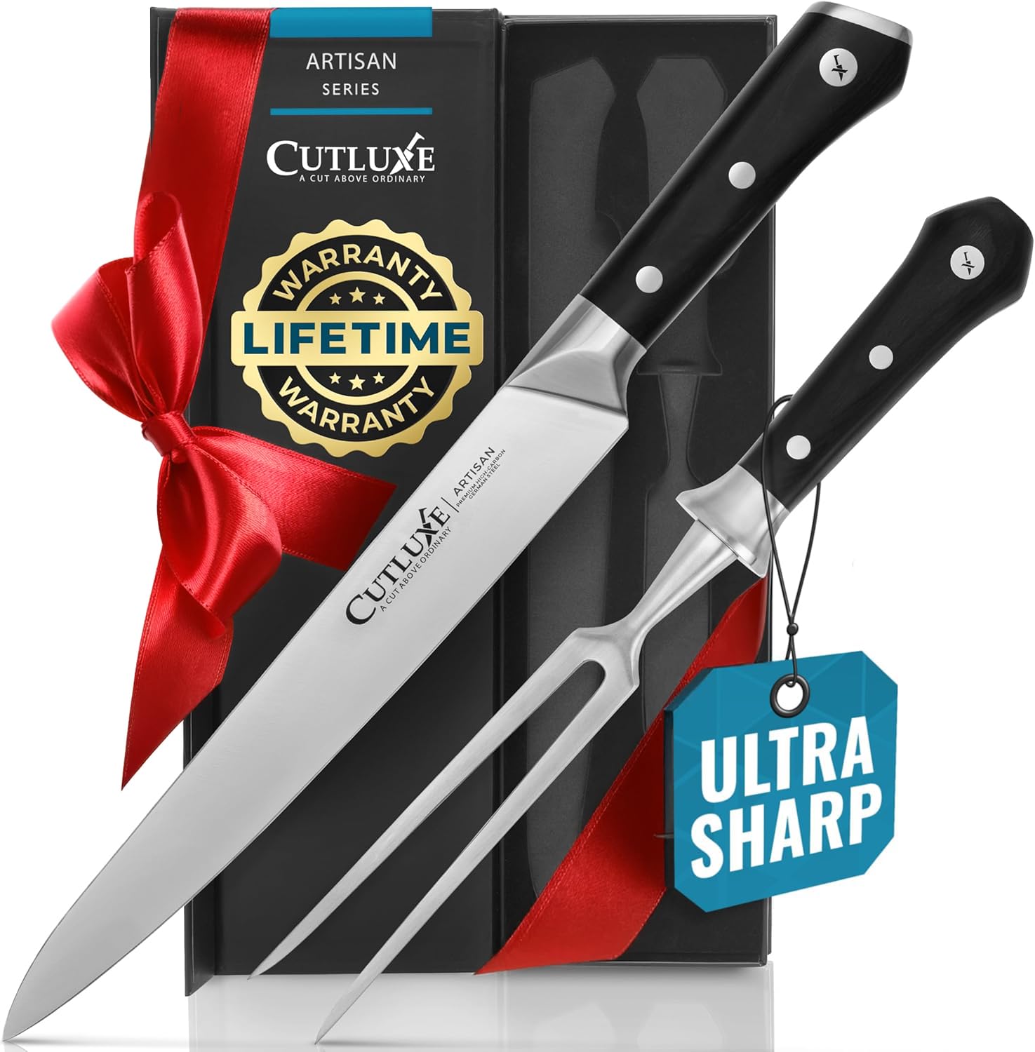 Cutluxe turkey carving knife 9in blade for precise slices