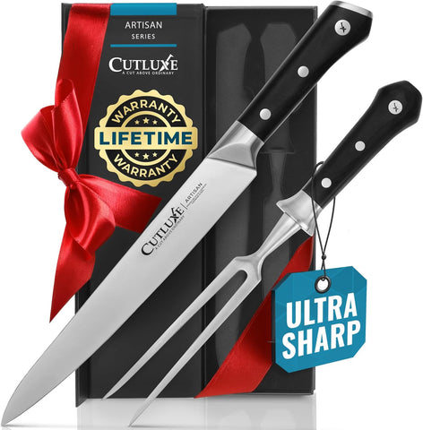 Cutluxe turkey carving knife 9in blade for precise slices